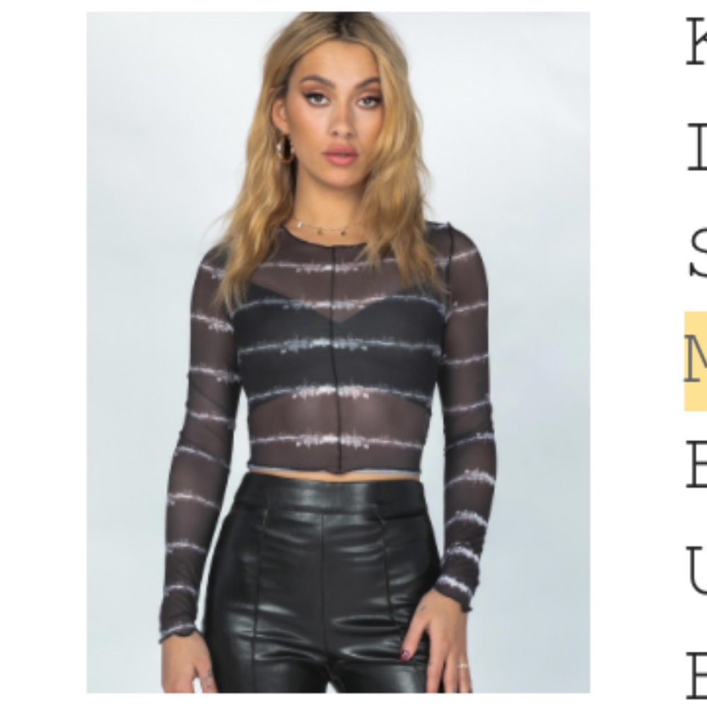 Princess polly Klarna longe sleeve mesh top